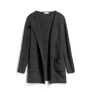 Long Cozy Charcoal Cardigan - XL